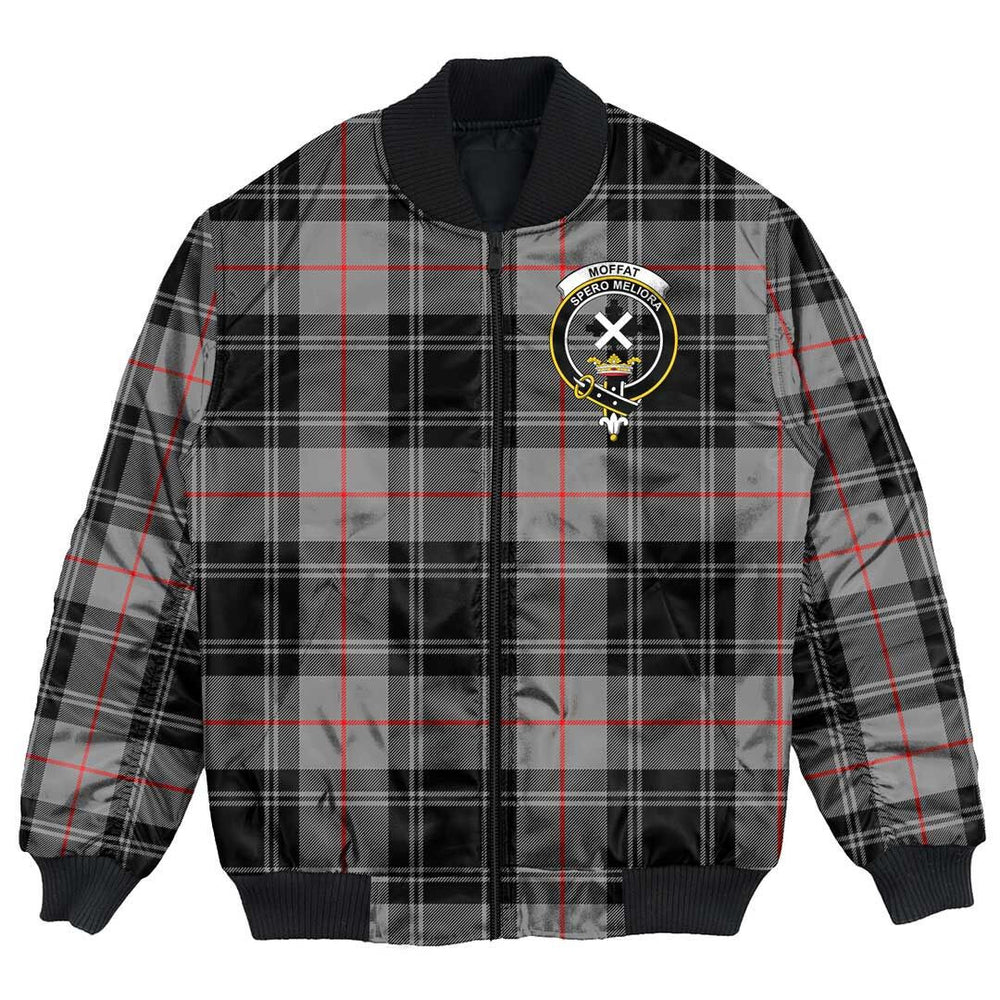 Clan Moffat Modern Tartan Crest Bomber Jacket AR24 Moffat Modern Tartan Tartan Bomber Jacket   