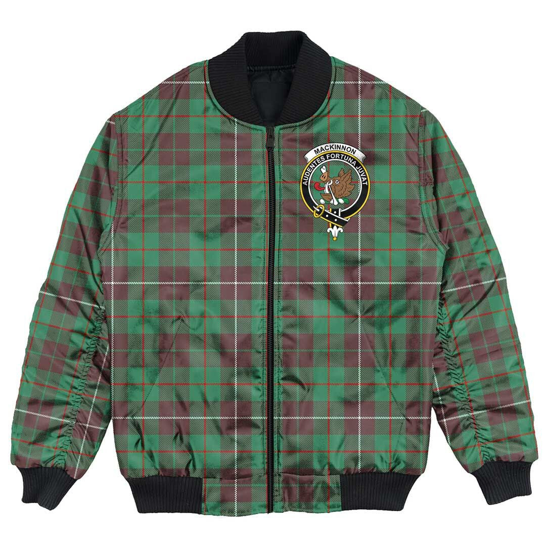 Clan MacKinnon Hunting Ancient Tartan Crest Bomber Jacket HJ57 MacKinnon Hunting Ancient Tartan Tartan Bomber Jacket   
