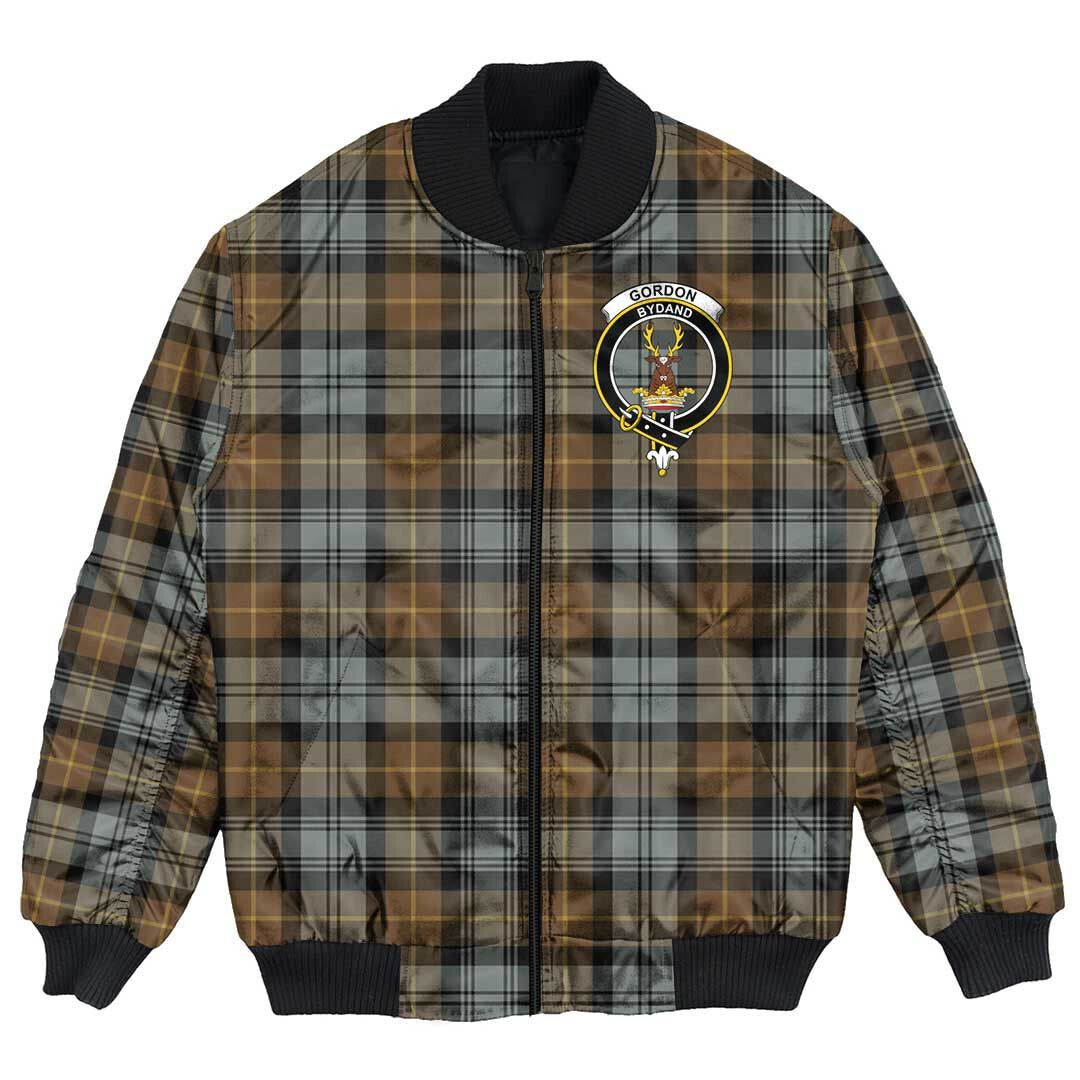 Clan Gordon Weathered Tartan Crest Bomber Jacket WO11 Gordon Weathered Tartan Tartan Bomber Jacket   