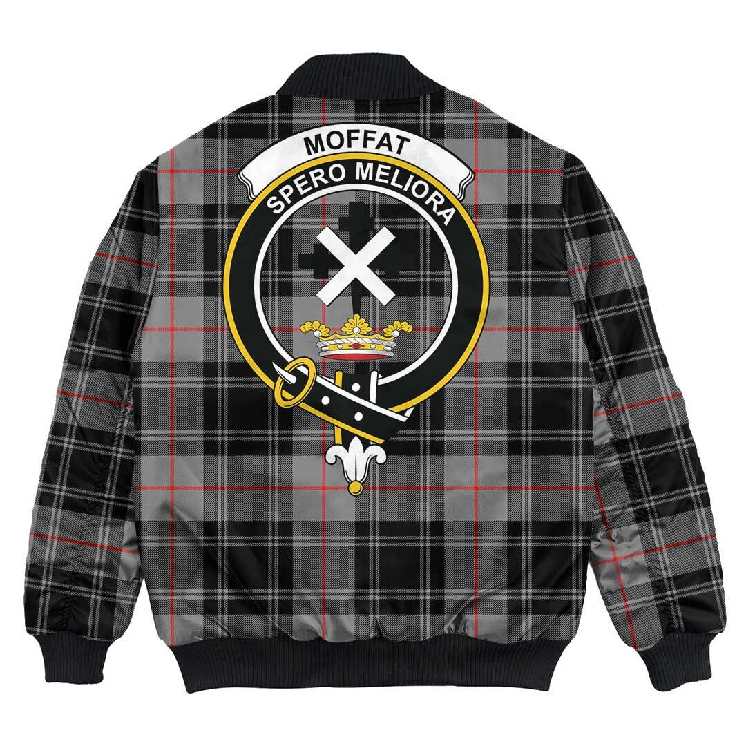 Clan Moffat Modern Tartan Crest Bomber Jacket AR24 Moffat Modern Tartan Tartan Bomber Jacket   