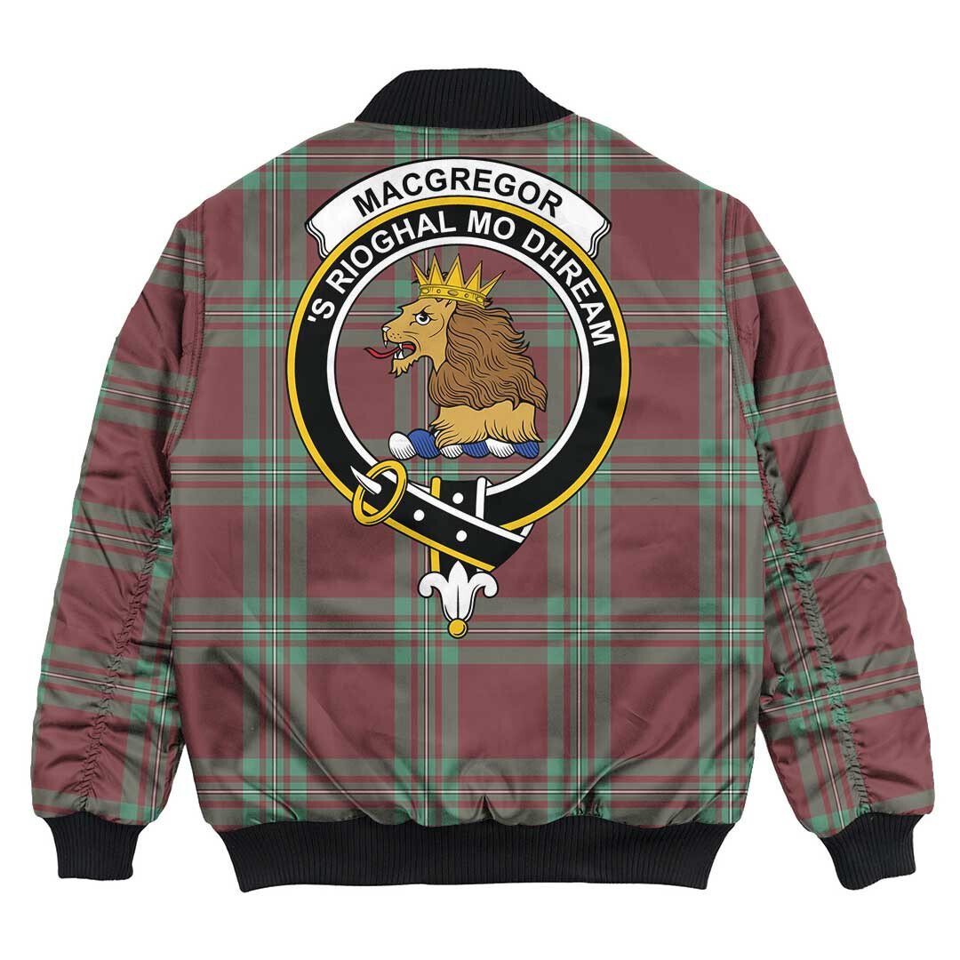 Clan MacGregor Hunting Ancient Tartan Crest Bomber Jacket WV23 MacGregor Hunting Ancient Tartan Tartan Bomber Jacket   