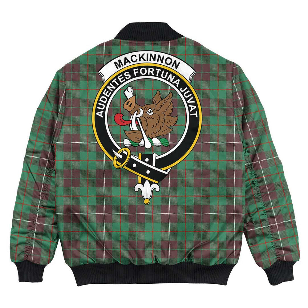 Clan MacKinnon Hunting Ancient Tartan Crest Bomber Jacket HJ57 MacKinnon Hunting Ancient Tartan Tartan Bomber Jacket   