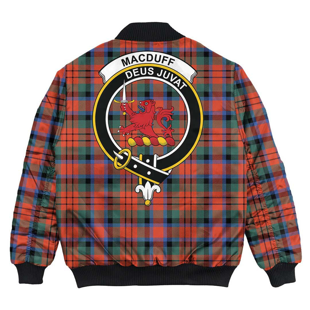Clan MacDuff Ancient Tartan Crest Bomber Jacket DQ96 MacDuff Ancient Tartan Tartan Bomber Jacket   