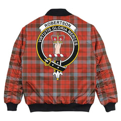 Clan Robertson Weathered Tartan Crest Bomber Jacket JC73 Robertson Weathered Tartan Tartan Bomber Jacket   