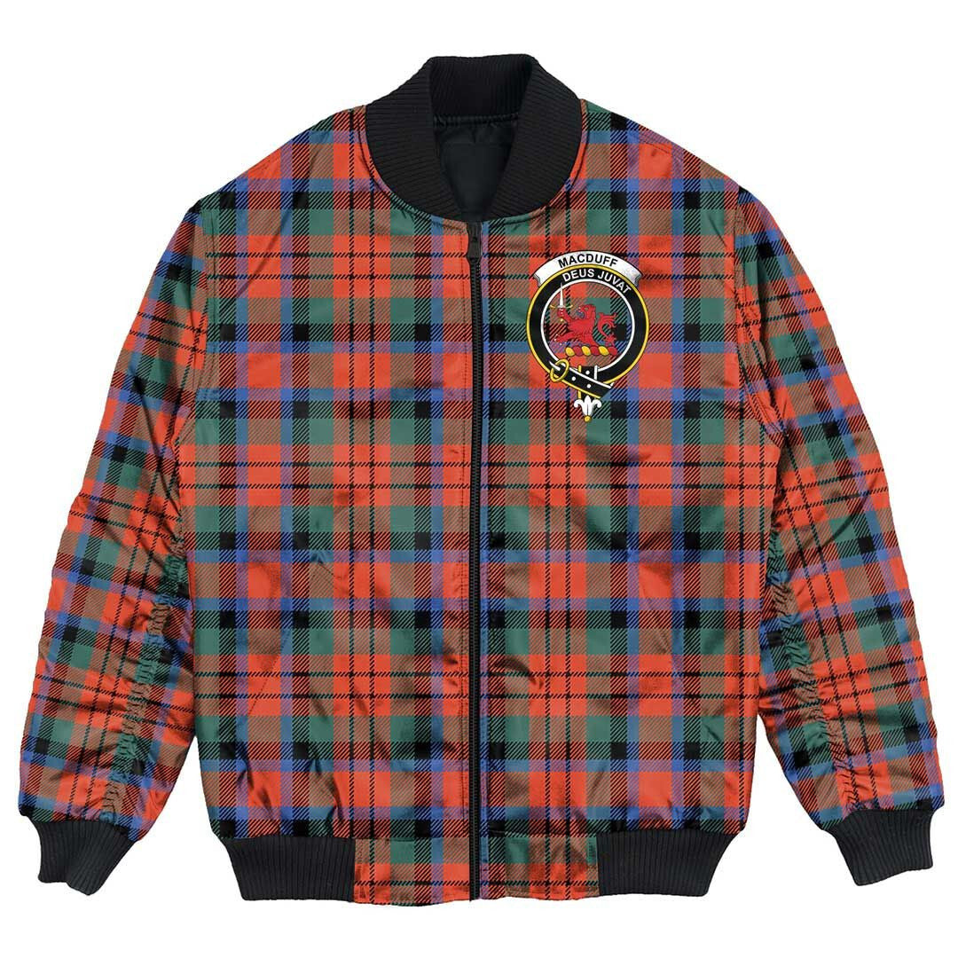 Clan MacDuff Ancient Tartan Crest Bomber Jacket DQ96 MacDuff Ancient Tartan Tartan Bomber Jacket   