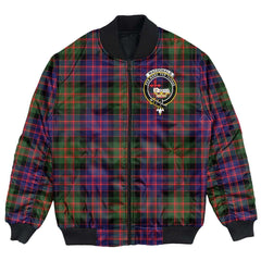 Clan MacDonald Modern Tartan Crest Bomber Jacket EW41 MacDonald Modern Tartan Tartan Bomber Jacket   