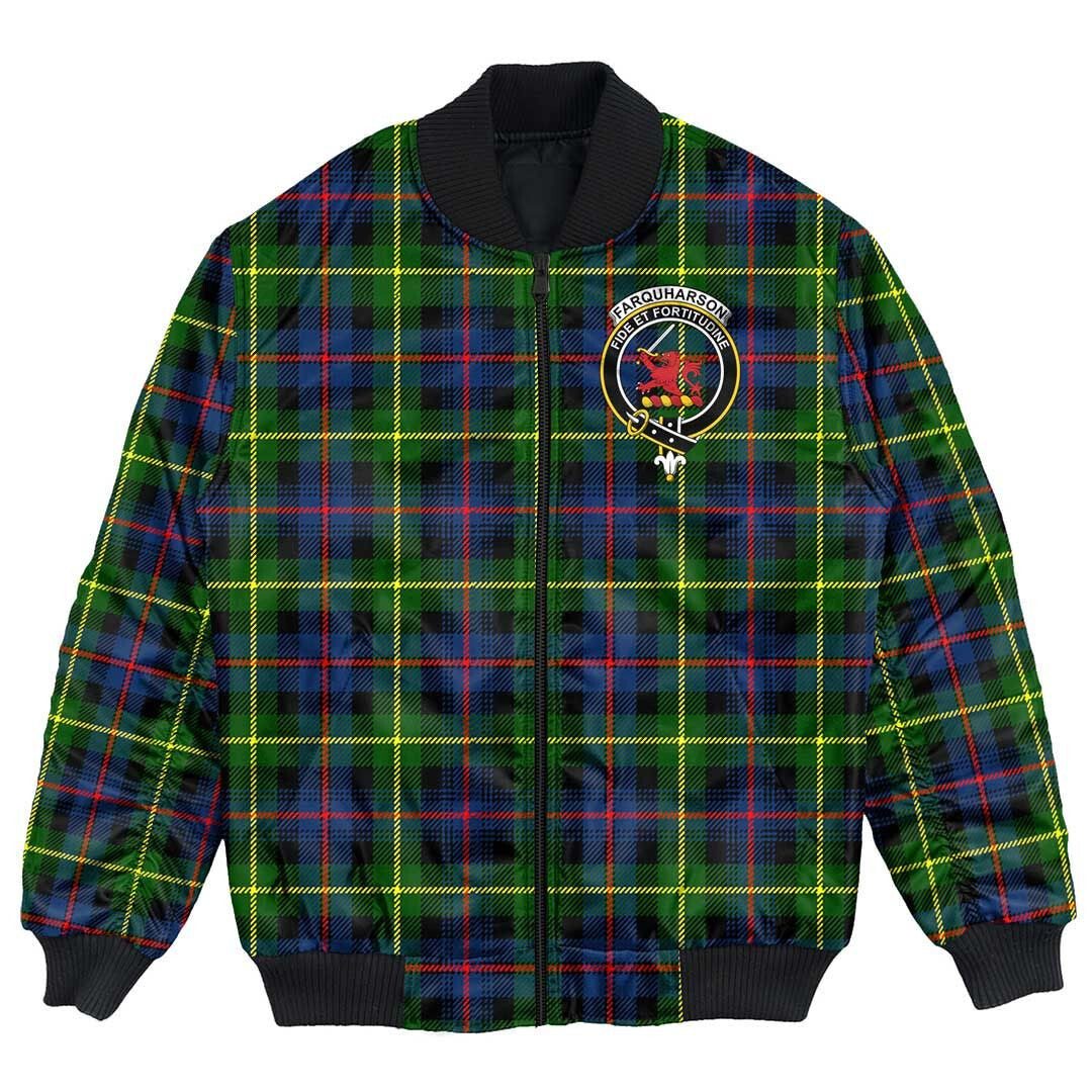 Clan Farquharson Modern Tartan Crest Bomber Jacket JK84 Farquharson Modern Tartan Tartan Bomber Jacket   