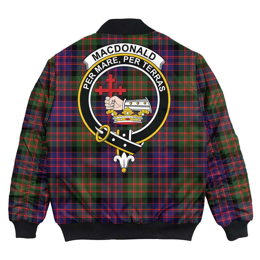 Clan MacDonald Modern Tartan Crest Bomber Jacket EW41 MacDonald Modern Tartan Tartan Bomber Jacket   