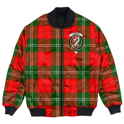 Clan Lennox Modern Tartan Crest Bomber Jacket