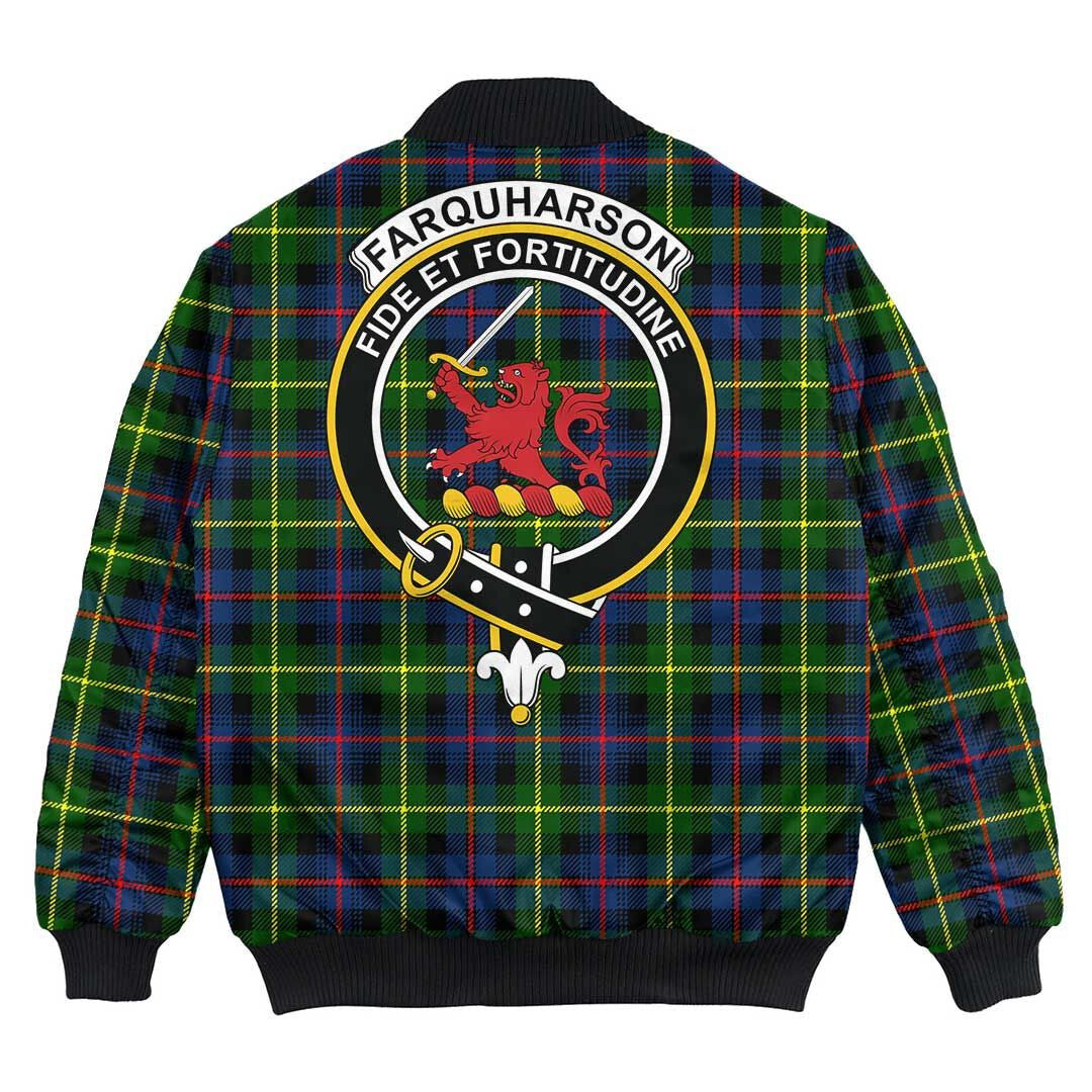 Clan Farquharson Modern Tartan Crest Bomber Jacket JK84 Farquharson Modern Tartan Tartan Bomber Jacket   