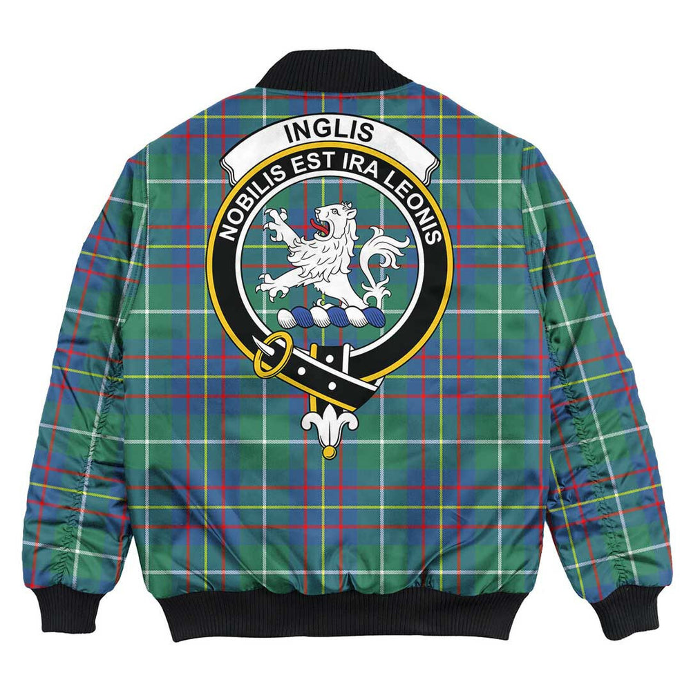 Clan Inglis Ancient Tartan Crest Bomber Jacket GE64 Inglis Ancient Tartan Tartan Bomber Jacket   