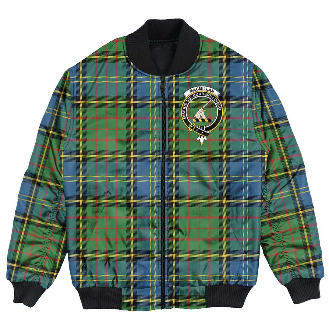 Clan MacMillan Hunting Ancient Tartan Crest Bomber Jacket FP59 MacMillan Hunting Ancient Tartan Tartan Bomber Jacket   