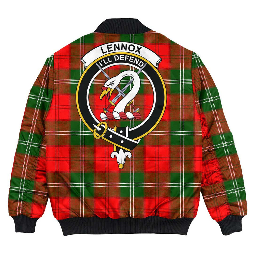 Clan Lennox Modern Tartan Crest Bomber Jacket KZ26 Lennox Modern Tartan Tartan Bomber Jacket   