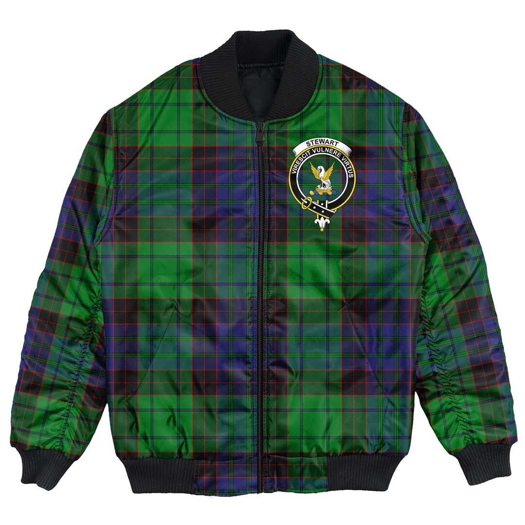Clan Stewart Old Modern Tartan Crest Bomber Jacket PW49 Stewart Old Modern Tartan Tartan Bomber Jacket   