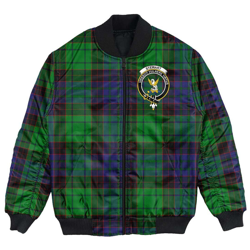 Clan Stewart Old Modern Tartan Crest Bomber Jacket PW49 Stewart Old Modern Tartan Tartan Bomber Jacket   