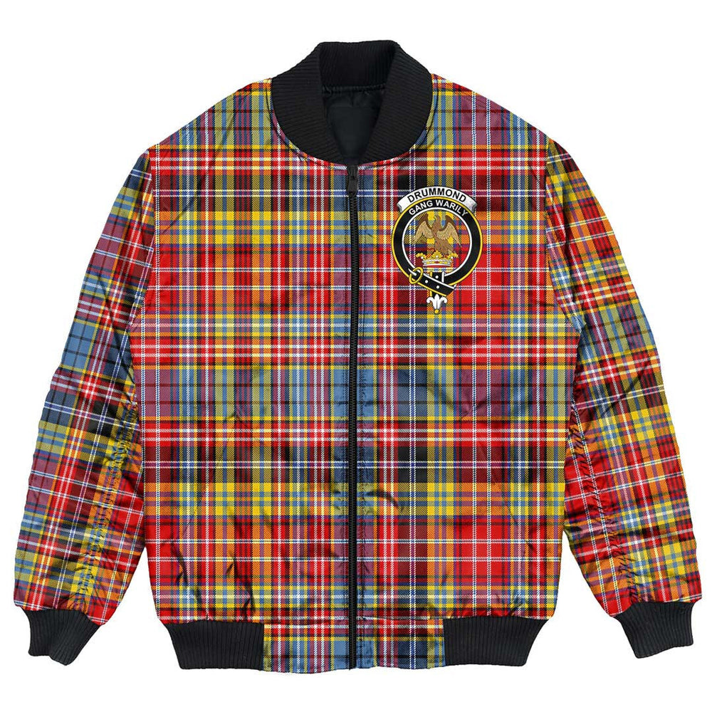 Clan Drummond of Strathallan Tartan Crest Bomber Jacket ZI39 Drummond of Strathallan Tartan Tartan Bomber Jacket   