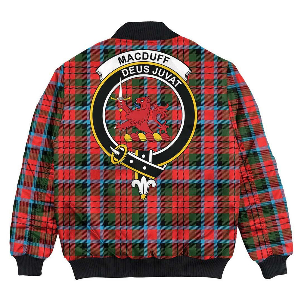 Clan MacDuff Modern Tartan Crest Bomber Jacket MC81 MacDuff Modern Tartan Tartan Bomber Jacket   