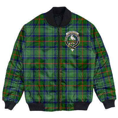 Clan Cranstoun Tartan Crest Bomber Jacket
