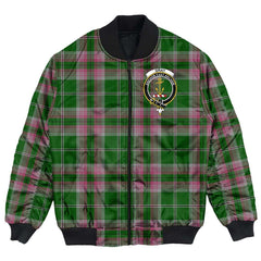 Clan Gray Tartan Crest Bomber Jacket HO39 Gray Tartan Tartan Bomber Jacket   