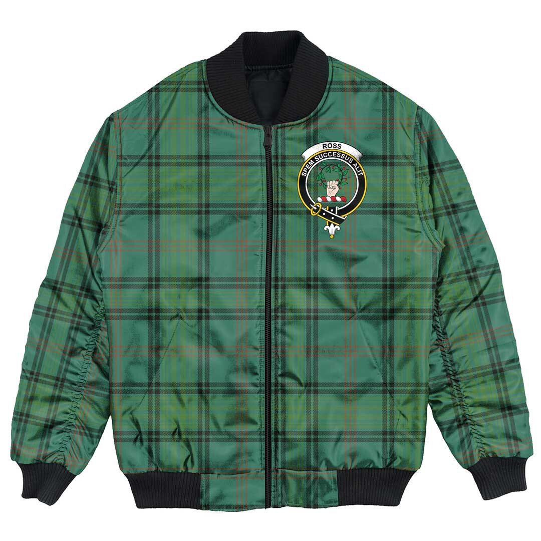 Clan Ross Hunting Ancient Tartan Crest Bomber Jacket BR84 Ross Hunting Ancient Tartan Tartan Bomber Jacket   