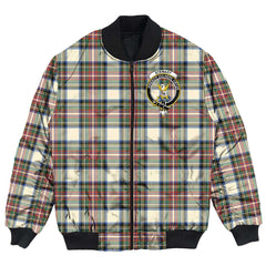 Clan Stewart Dress Ancient Tartan Crest Bomber Jacket EN37 Stewart Dress Ancient Tartan Tartan Bomber Jacket   