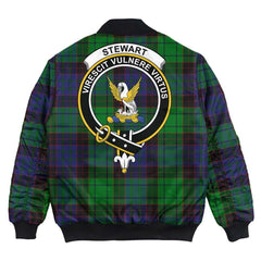 Clan Stewart Old Modern Tartan Crest Bomber Jacket PW49 Stewart Old Modern Tartan Tartan Bomber Jacket   