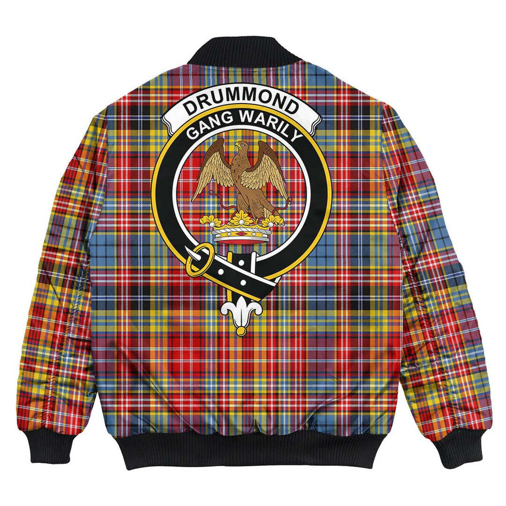 Clan Drummond of Strathallan Tartan Crest Bomber Jacket ZI39 Drummond of Strathallan Tartan Tartan Bomber Jacket   