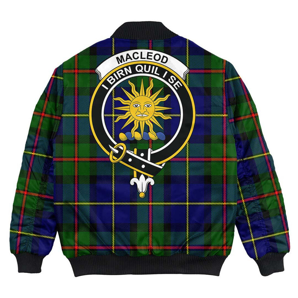 Clan MacLeod of Harris Modern Tartan Crest Bomber Jacket WX89 MacLeod of Harris Modern Tartan Tartan Bomber Jacket   