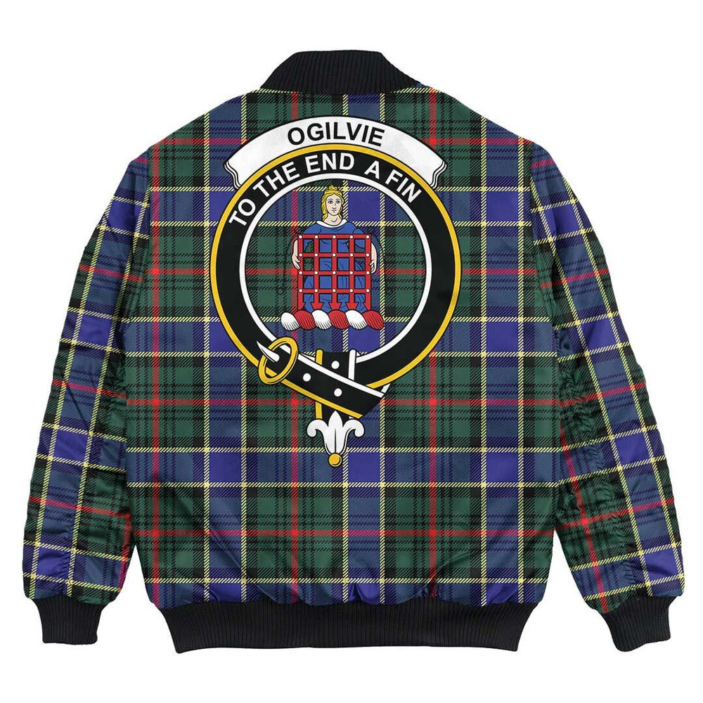 Clan Ogilvie Hunting Modern Tartan Crest Bomber Jacket CF30 Ogilvie Hunting Modern Tartan Tartan Bomber Jacket   