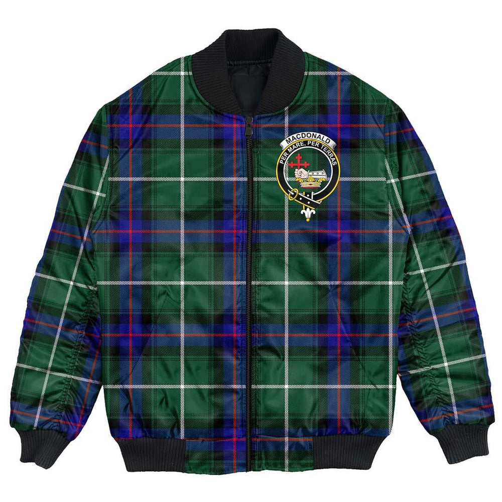 Clan MacDonald of the Isles Hunting Modern Tartan Crest Bomber Jacket LT58 MacDonald of the Isles Hunting Modern Tartan Tartan Bomber Jacket   