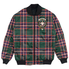 Clan MacFarlane Hunting Modern Tartan Crest Bomber Jacket CO73 MacFarlane Hunting Modern Tartan Tartan Bomber Jacket   