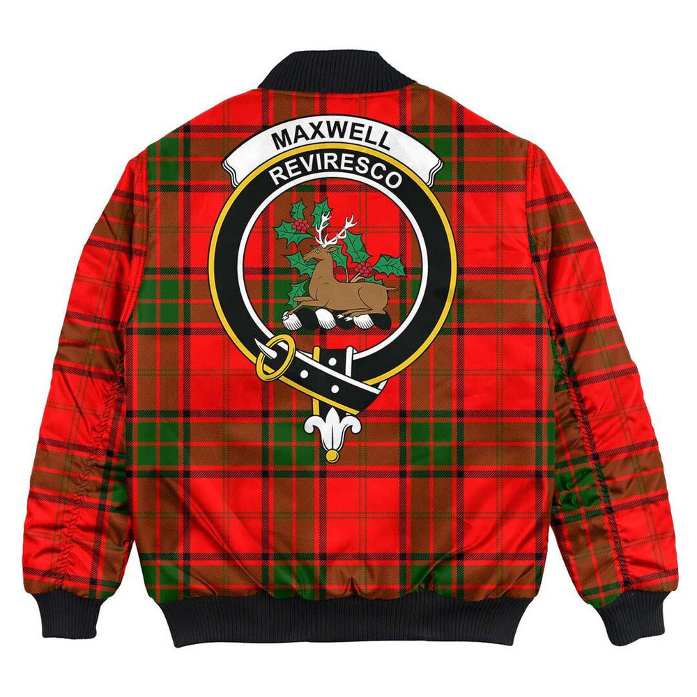 Clan Maxwell Modern Tartan Crest Bomber Jacket AE31 Maxwell Modern Tartan Tartan Bomber Jacket   