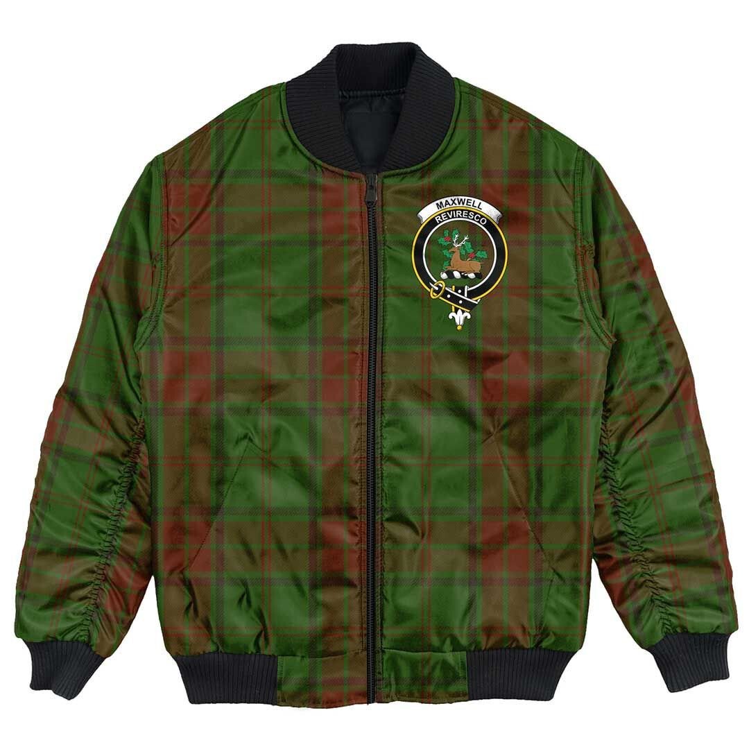 Clan Clan Maxwell Hunting Tartan Crest Bomber Jacket EI95 Maxwell Hunting Tartan Tartan Bomber Jacket   