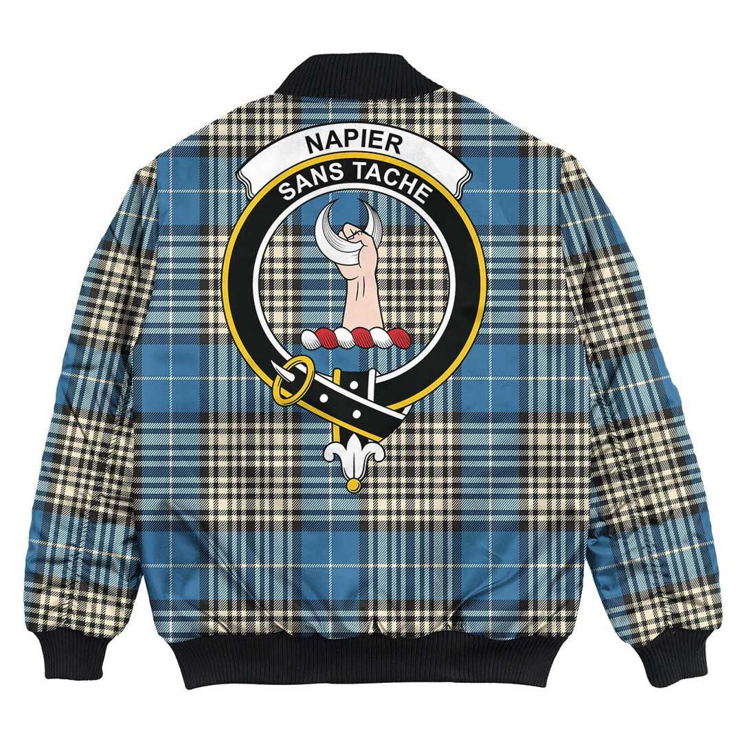Clan Napier Ancient Tartan Crest Bomber Jacket YP94 Napier Ancient Tartan Tartan Bomber Jacket   