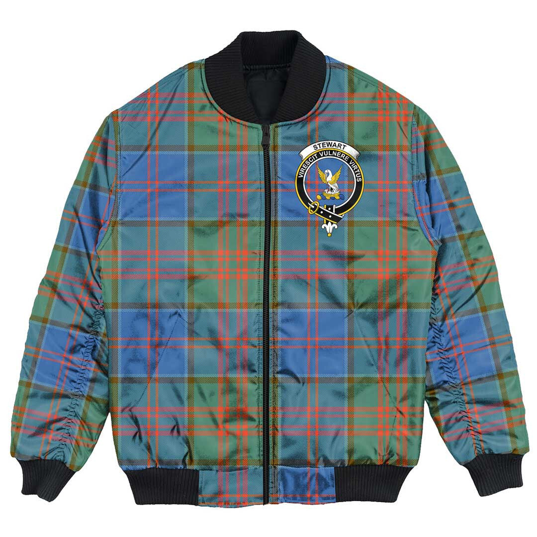 Clan Stewart of Appin Hunting Ancient Tartan Crest Bomber Jacket KQ80 Stewart of Appin Hunting Ancient Tartan Tartan Bomber Jacket   