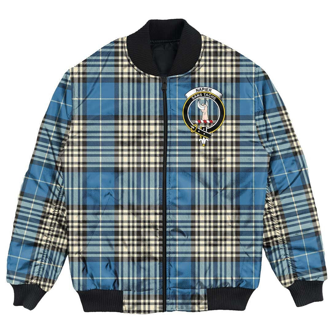 Clan Napier Ancient Tartan Crest Bomber Jacket YP94 Napier Ancient Tartan Tartan Bomber Jacket   