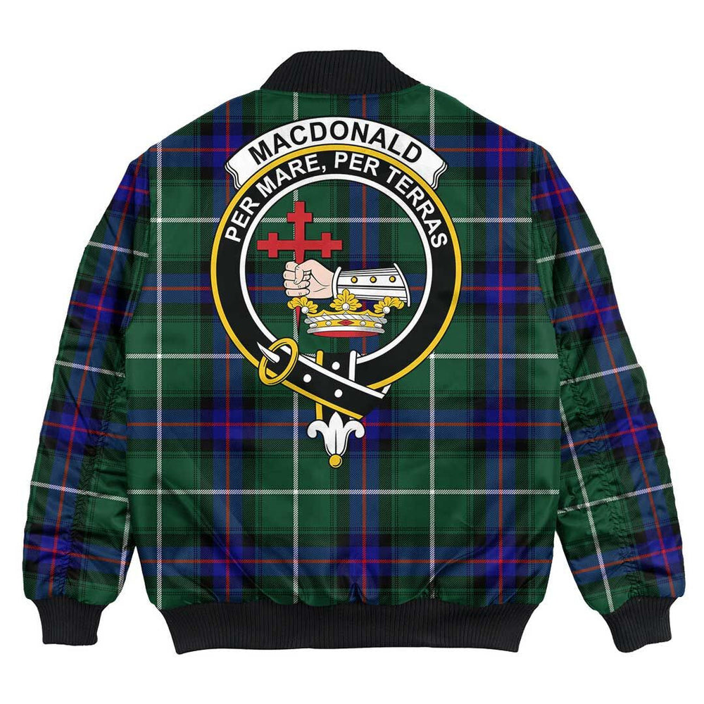 Clan MacDonald of the Isles Hunting Modern Tartan Crest Bomber Jacket LT58 MacDonald of the Isles Hunting Modern Tartan Tartan Bomber Jacket   