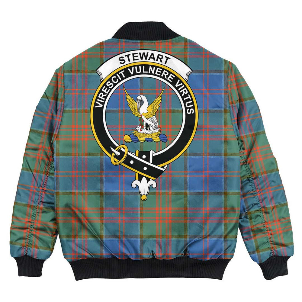 Clan Stewart of Appin Hunting Ancient Tartan Crest Bomber Jacket KQ80 Stewart of Appin Hunting Ancient Tartan Tartan Bomber Jacket   