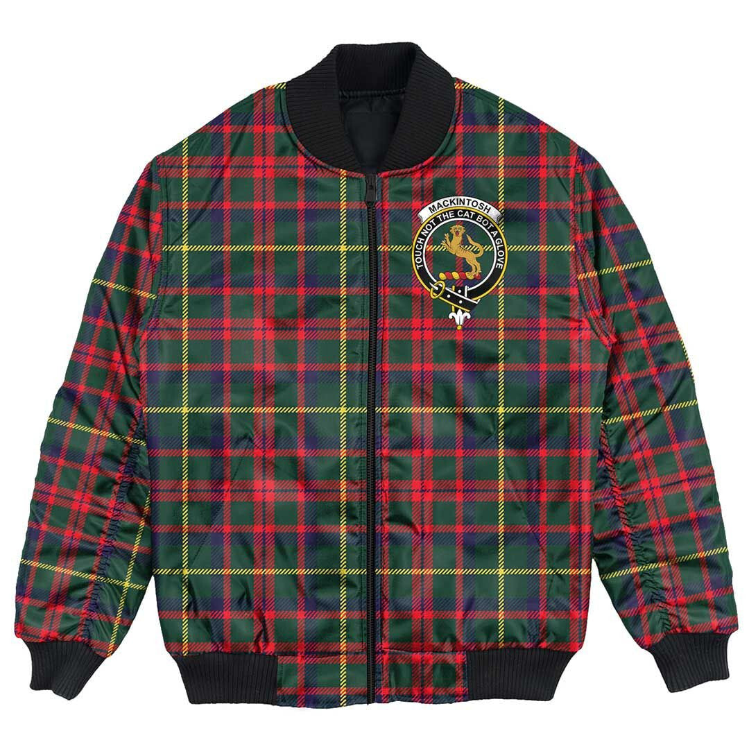 Clan MacKintosh Hunting Modern Tartan Crest Bomber Jacket LW27 MacKintosh Hunting Modern Tartan Tartan Bomber Jacket   