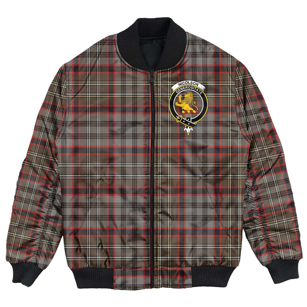 Clan Nicolson Hunting Weathered Tartan Crest Bomber Jacket KD98 Nicolson Hunting Weathered Tartan Tartan Bomber Jacket   