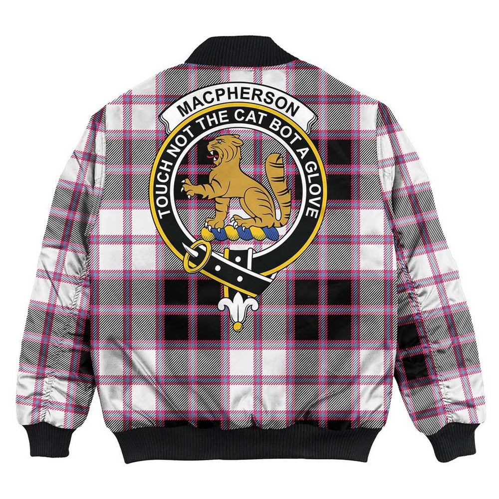 Clan MacPherson Hunting Modern Tartan Crest Bomber Jacket SZ93 MacPherson Hunting Modern Tartan Tartan Bomber Jacket   