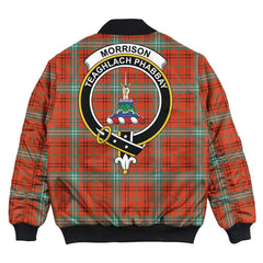 Clan Morrison Red Ancient Tartan Crest Bomber Jacket JU28 Morrison Red Ancient Tartan Tartan Bomber Jacket   