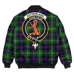 Clan Sutherland Modern Tartan Crest Bomber Jacket BA73 Sutherland Modern Tartan Tartan Bomber Jacket   