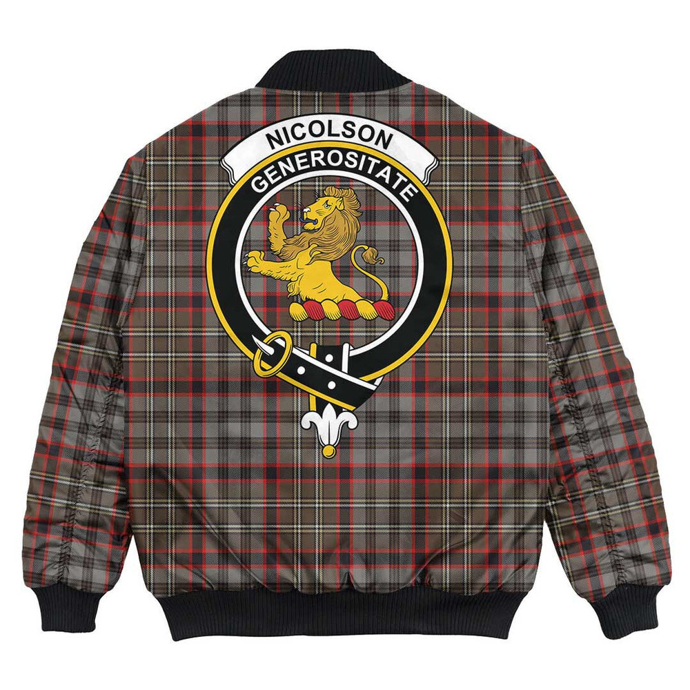 Clan Nicolson Hunting Weathered Tartan Crest Bomber Jacket KD98 Nicolson Hunting Weathered Tartan Tartan Bomber Jacket   