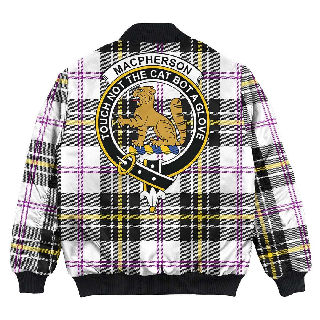 Clan MacPherson Dress Modern Tartan Crest Bomber Jacket JP29 MacPherson Dress Modern Tartan Tartan Bomber Jacket   