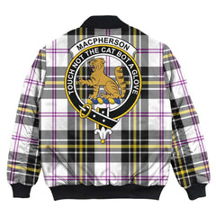 Clan MacPherson Dress Modern Tartan Crest Bomber Jacket JP29 MacPherson Dress Modern Tartan Tartan Bomber Jacket   