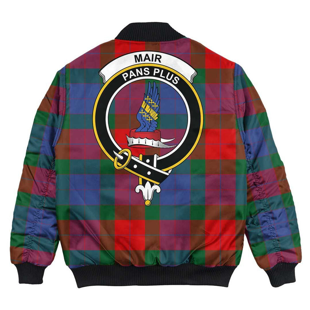 Clan Mar Tartan Crest Bomber Jacket AS38 Mar Tartan Tartan Bomber Jacket   