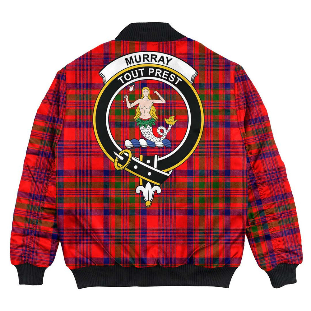 Clan Murray of Tulloch Modern Tartan Crest Bomber Jacket TC85 Murray of Tulloch Modern Tartan Tartan Bomber Jacket   