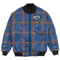 Clan MacLaine of Loch Buie Tartan Crest Bomber Jacket JK32 MacLaine of Loch Buie Tartan Tartan Bomber Jacket   