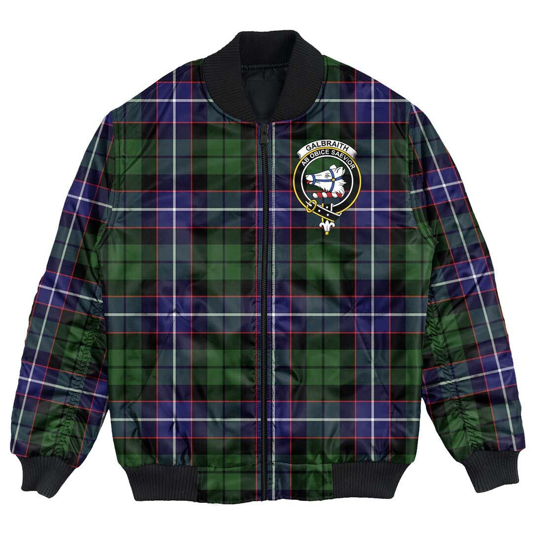 Clan Galbraith Modern Tartan Crest Bomber Jacket DT25 Galbraith Modern Tartan Tartan Bomber Jacket   